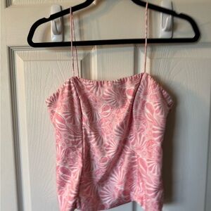 Vineyard Vines Pink and White Patterned Camisole
